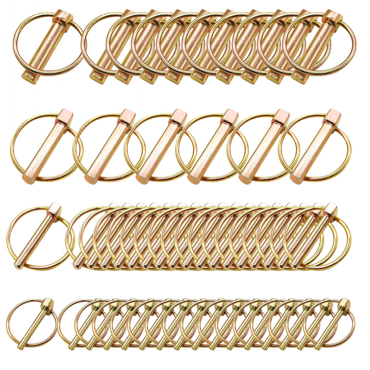 ManKK 50pcs lynch-pin kit in box for quick, reliable replacements.
