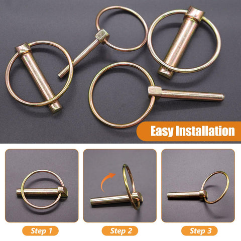 mankk Lynch pin kit assembly use demonstrates quick, tool-free securing.