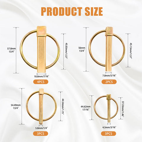mankk Lynch pin kit sizes guide helps identify the right pin for each job.