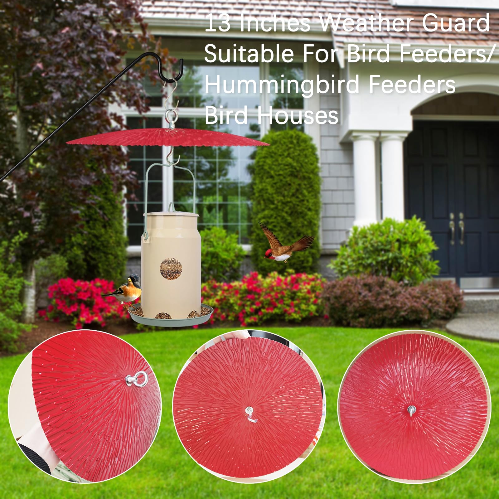 Manlikamu hanging baffle with simple, elegant outdoor design.