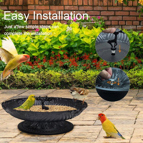 Manlikamu metal bird feeder features easy installation and durable construction.