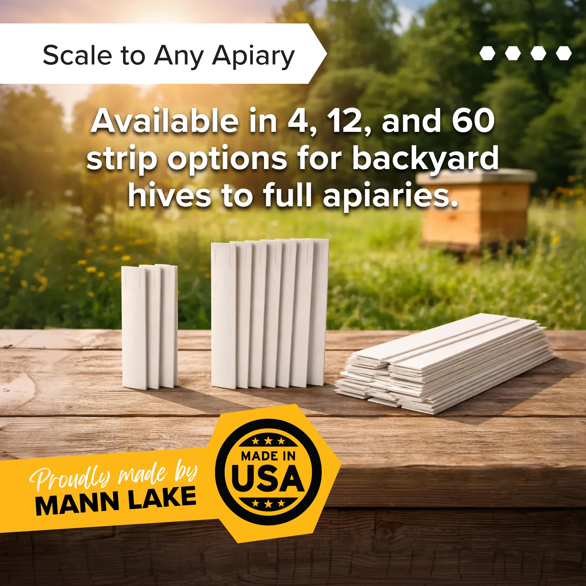 Mann Lake Apivar 2.0 honey supers can be added immediately after removal.