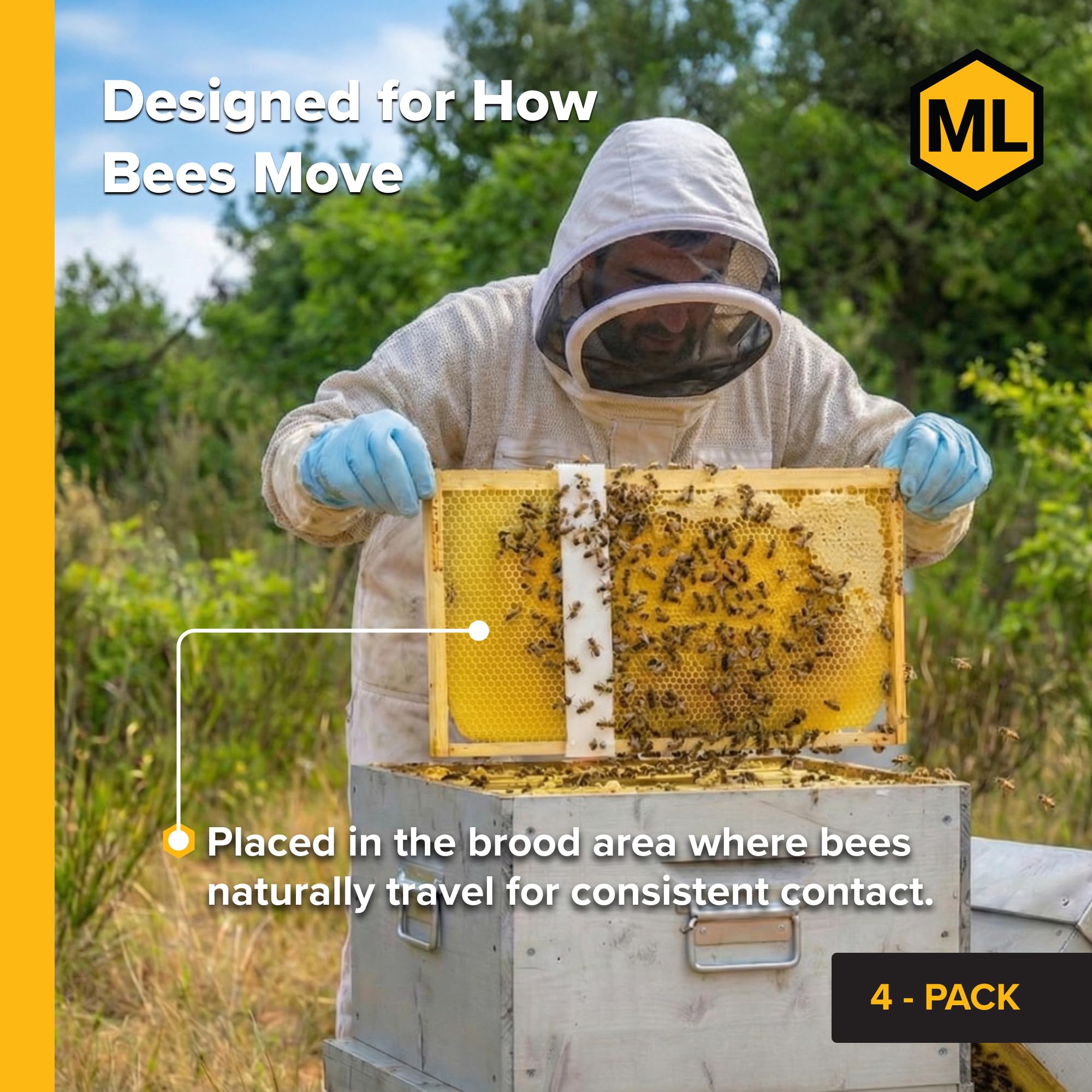 Mann Lake Apivar 2.0 spring treatment for active colonies.