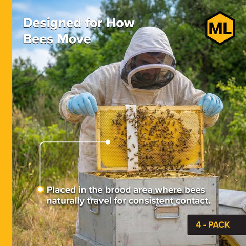 Mann Lake Apivar 2.0 spring treatment for active colonies.