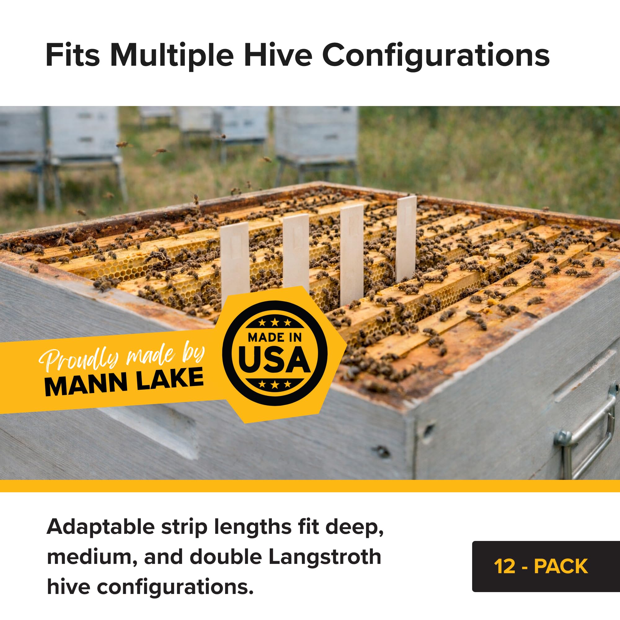 Mann Lake Apivar 2.0 strip between frames to maximize contact