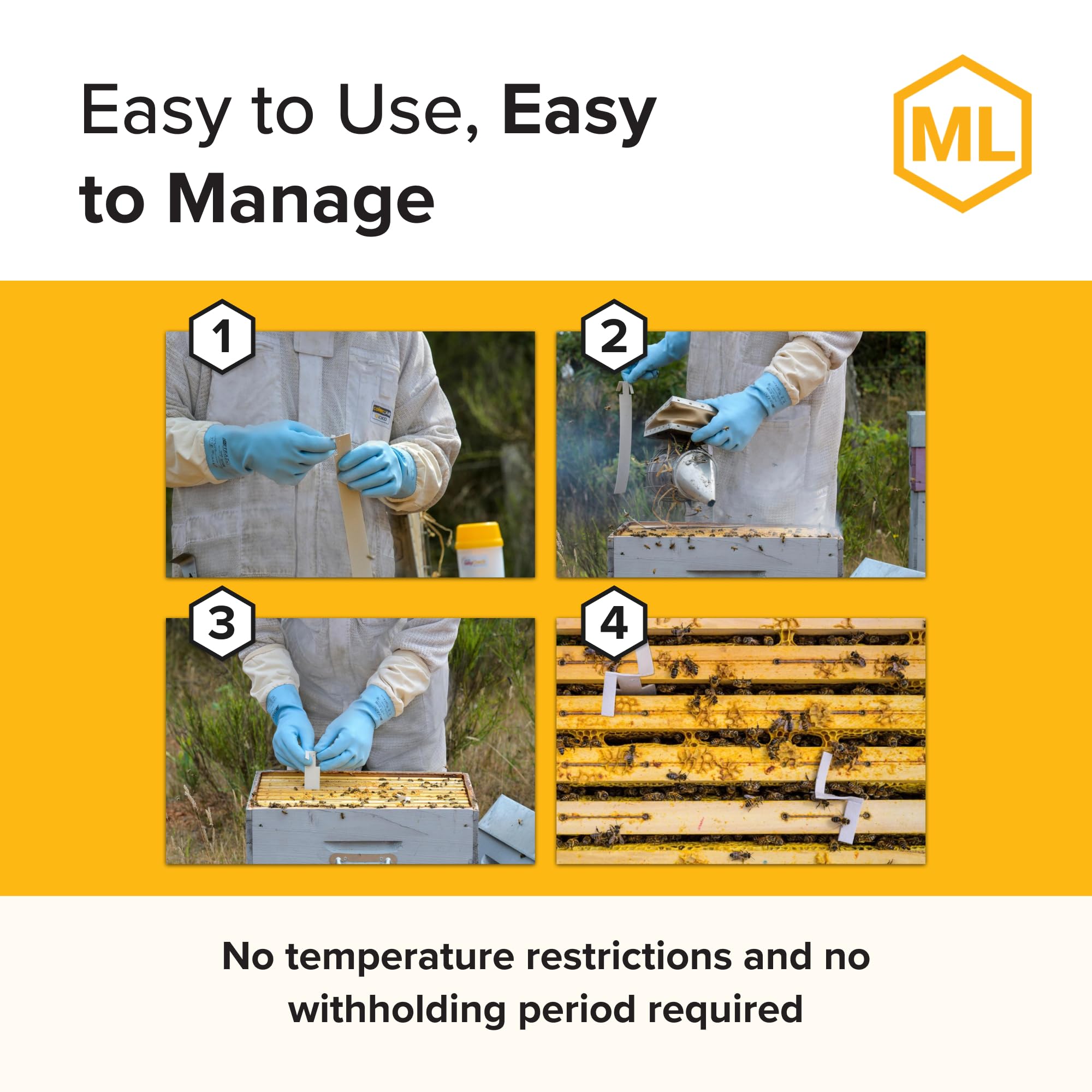 Mann Lake Apivar 2.0 strip works with spring and fall treatments