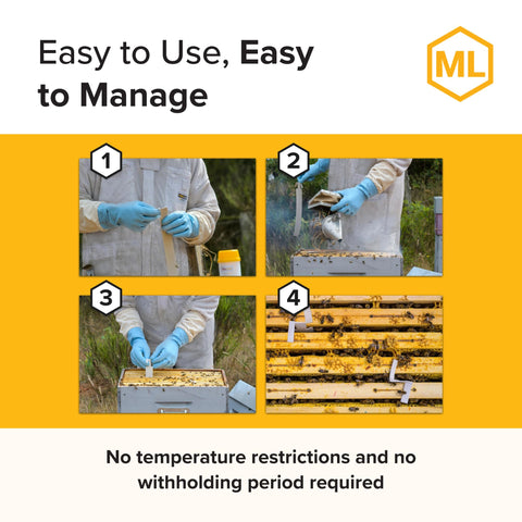 Mann Lake Apivar 2.0 strip works with spring and fall treatments