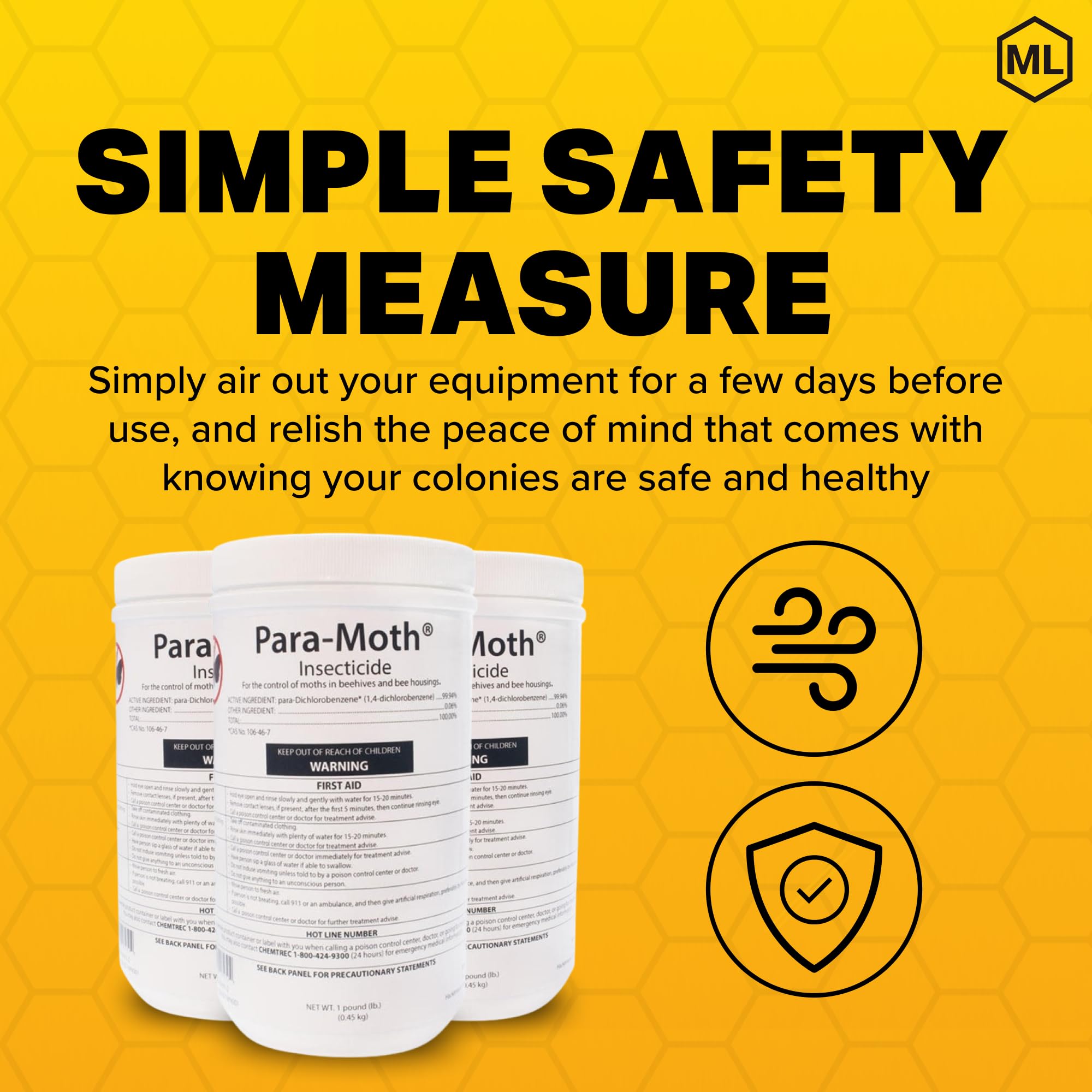 Mann Lake Para-Moth preserves equipment by preventing moth damage during downtime.