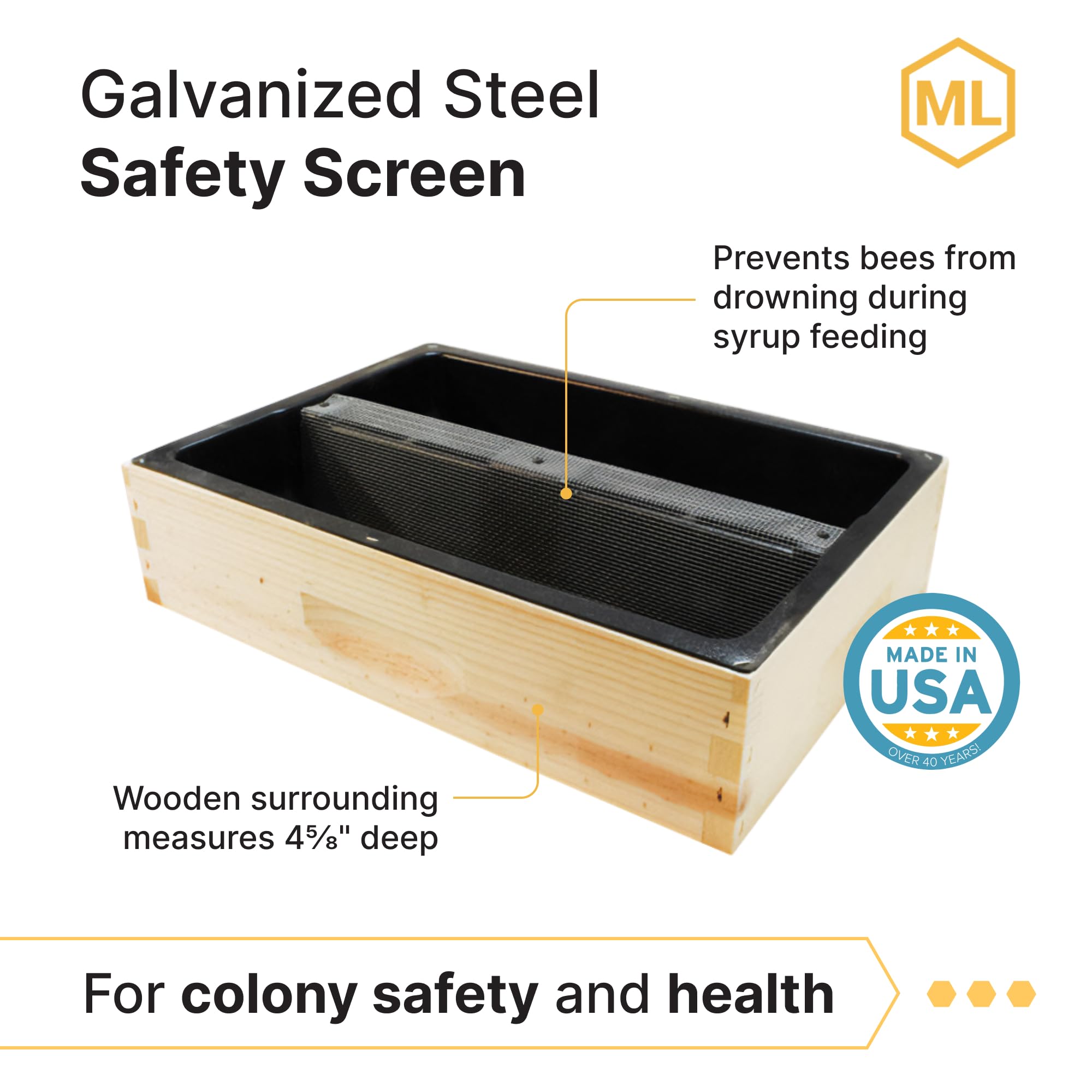 Mann Lake Top Hive Feeder high-capacity reservoir supports longer feeding intervals