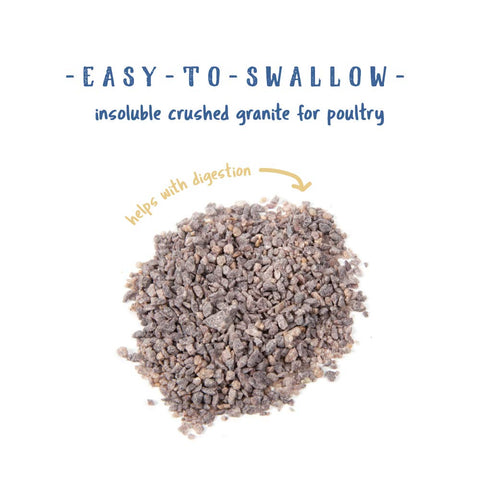 Manna Pro Chicken Grit with Probiotics crushed granite closeup shows natural grinding surface.