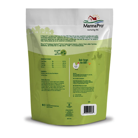 Manna Pro Critter Combo Crunch ingredients close-up showing insect protein.