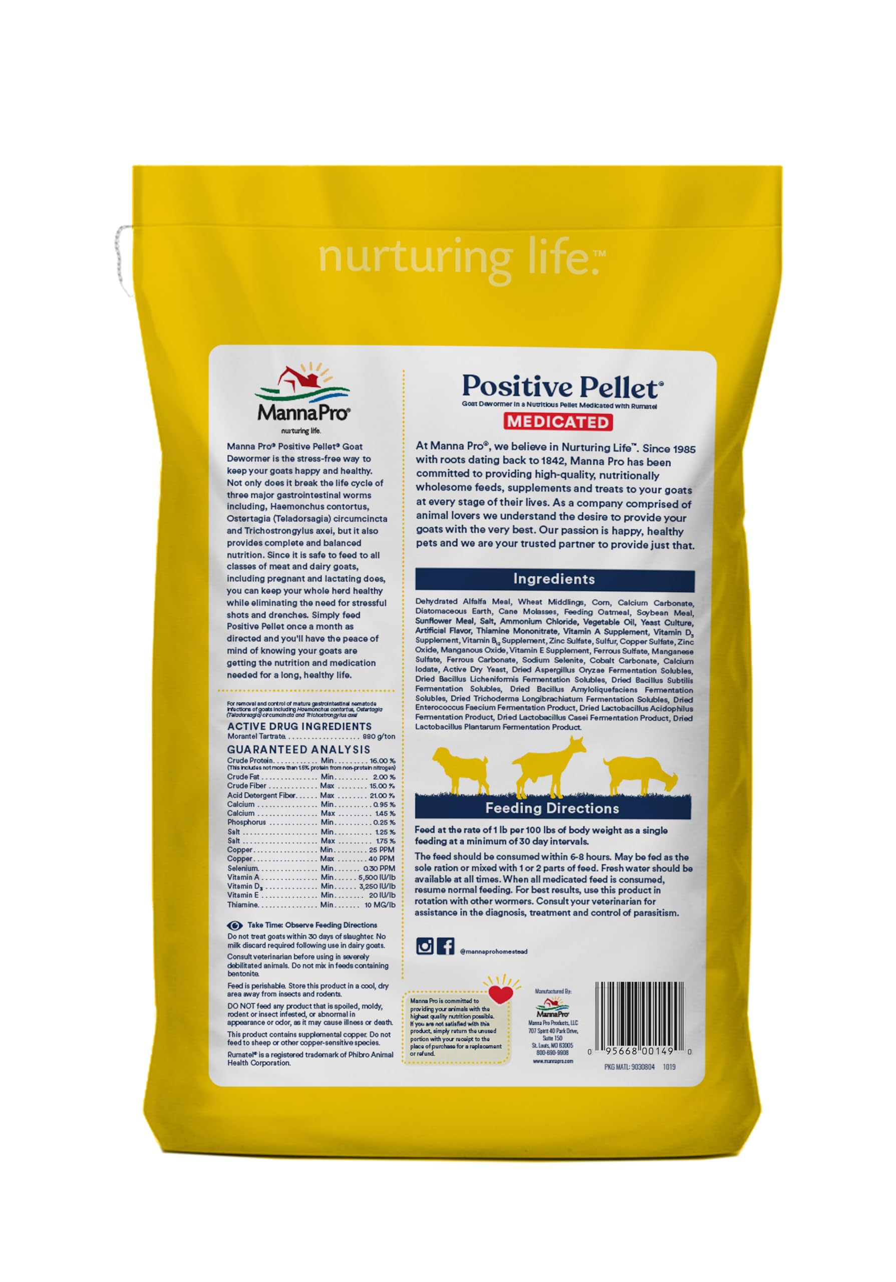 Manna Pro dewormer for goats supports feeding during pregnancy and lactation