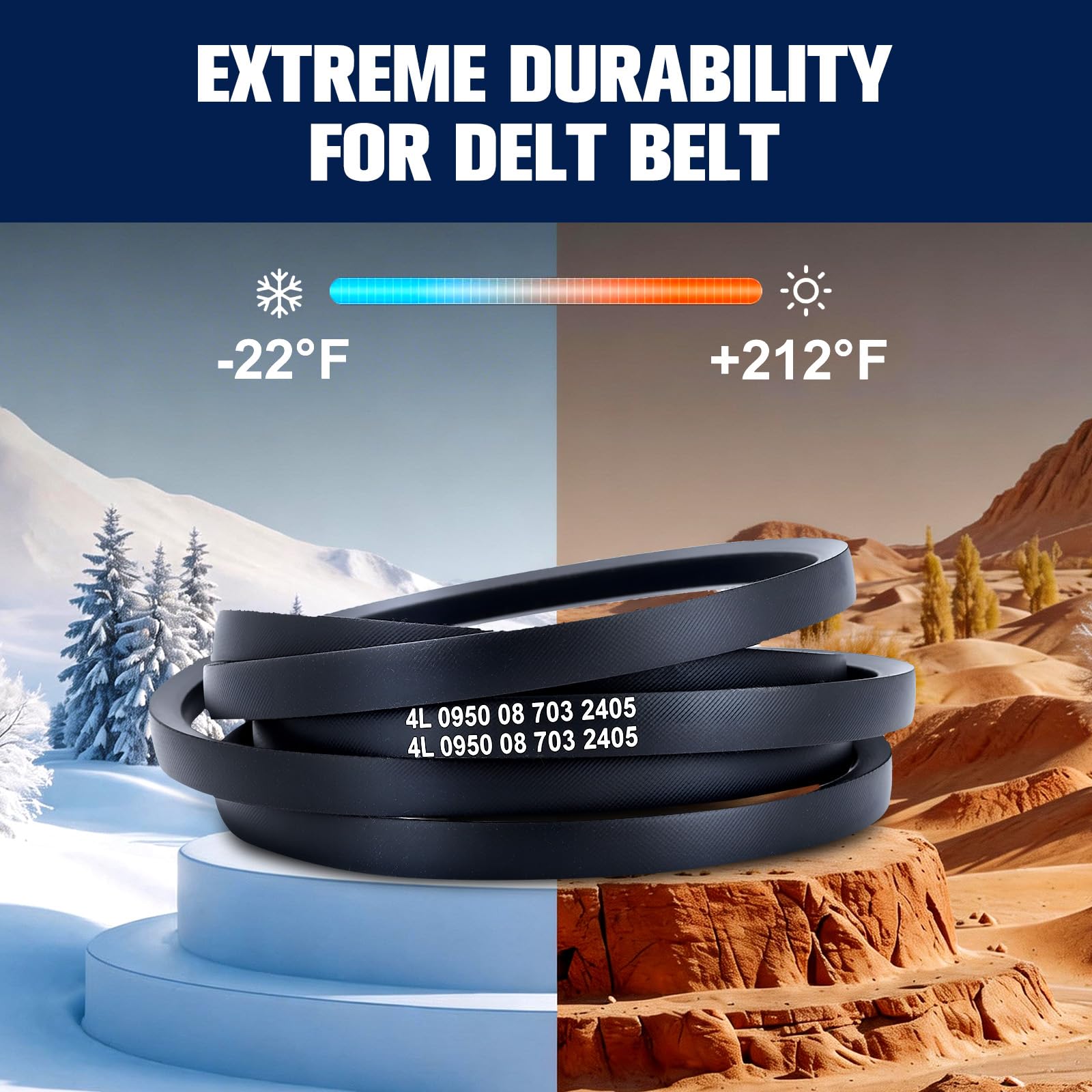 Mannial 144959 belt with compatibility chart for multiple mower models