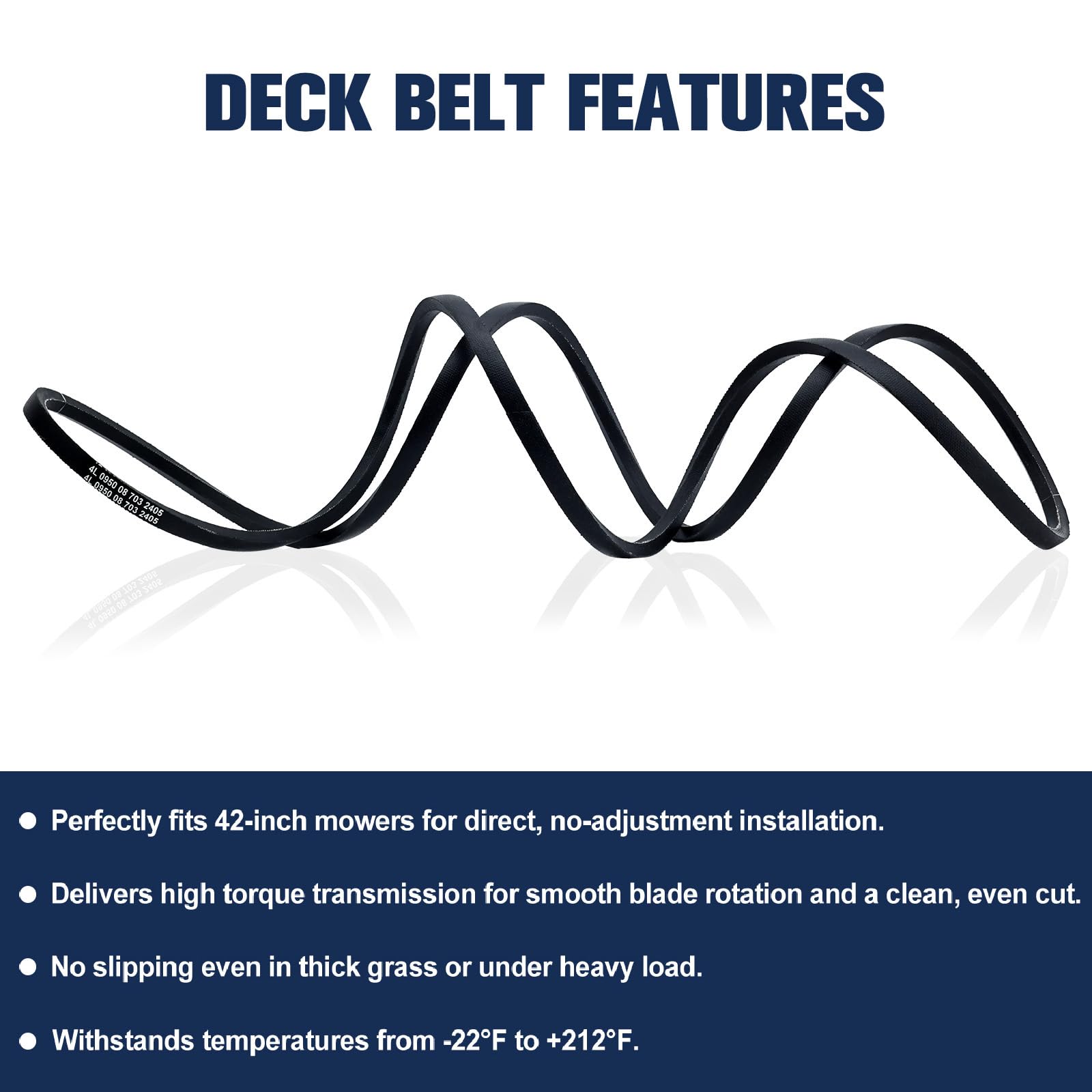 Mannial 144959 belt during installation check for smooth operation