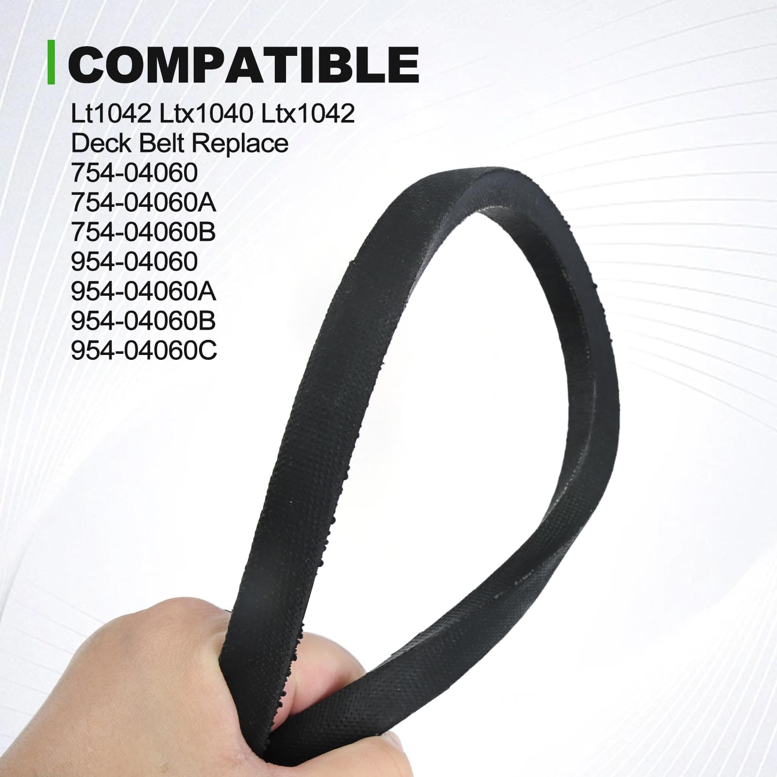 Mannial 954-04060c deck belt, compatible with 42-inch Troy-Bilt decks.