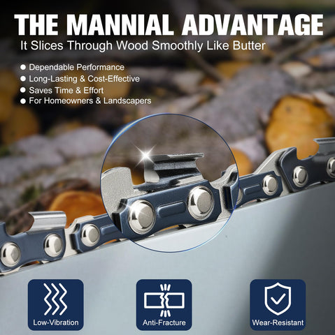 MANNIAL chain installed on Dewalt DCCS620B showing precise fit for clean cuts.