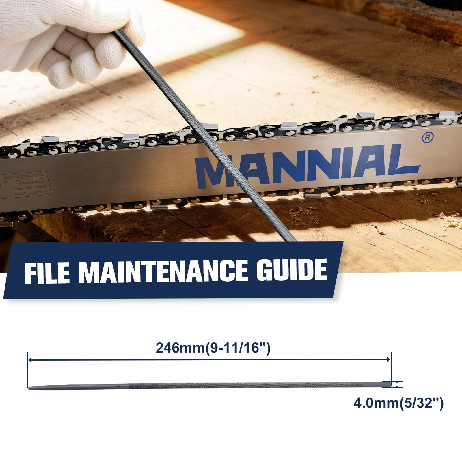 Mannial heat-treated chain technology for enhanced durability.