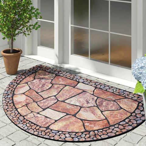 MANO front door mat outdoor entrance with 21x33 size for curb appeal and dirt control.