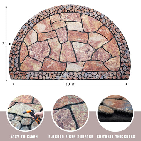 MANO half-circle door mat for front entry enhances style and function.