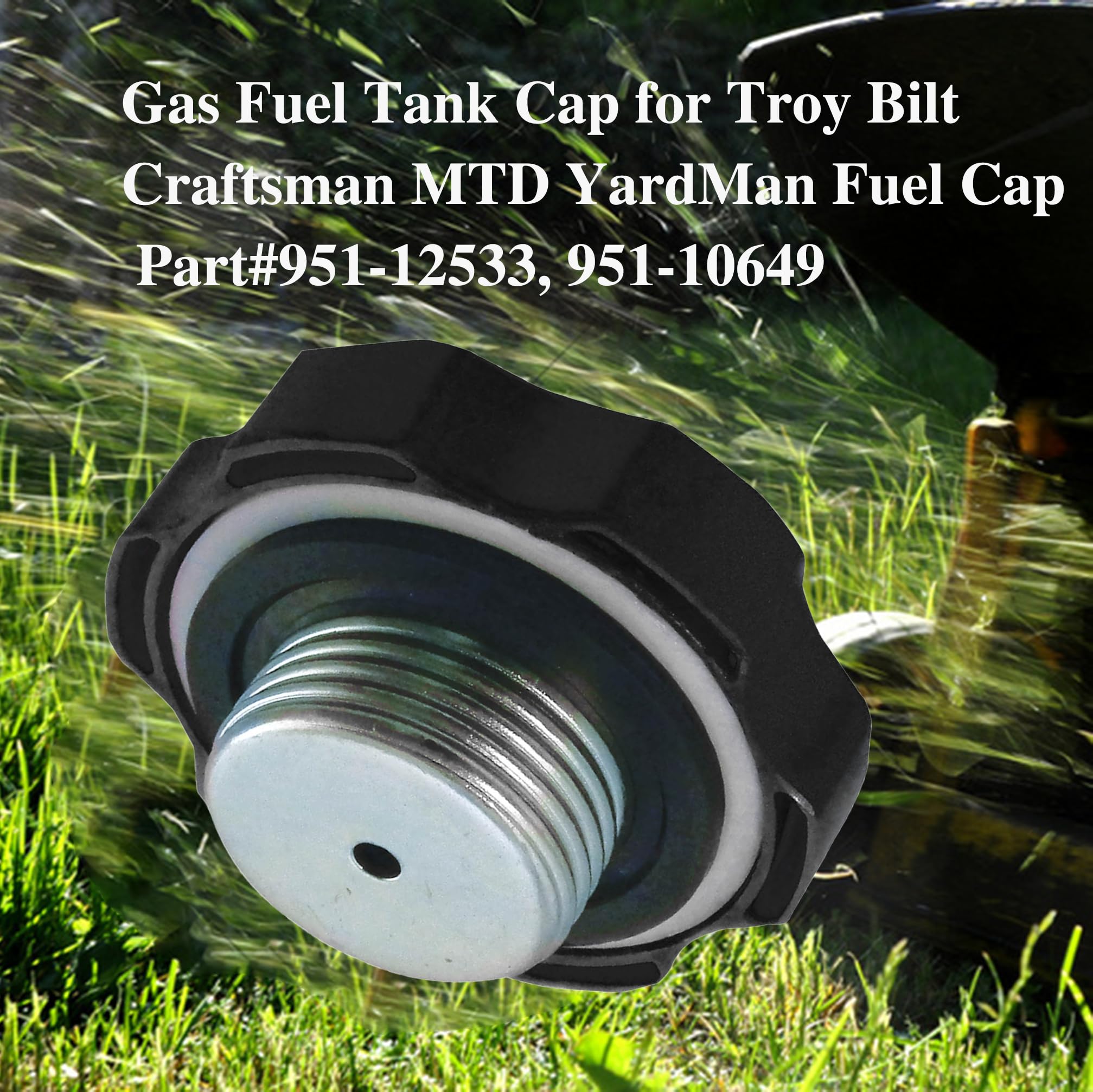 Manostia gas fuel tank cap for 951-10649 fits Craftsman/MTD equipment for quick, secure replacement.