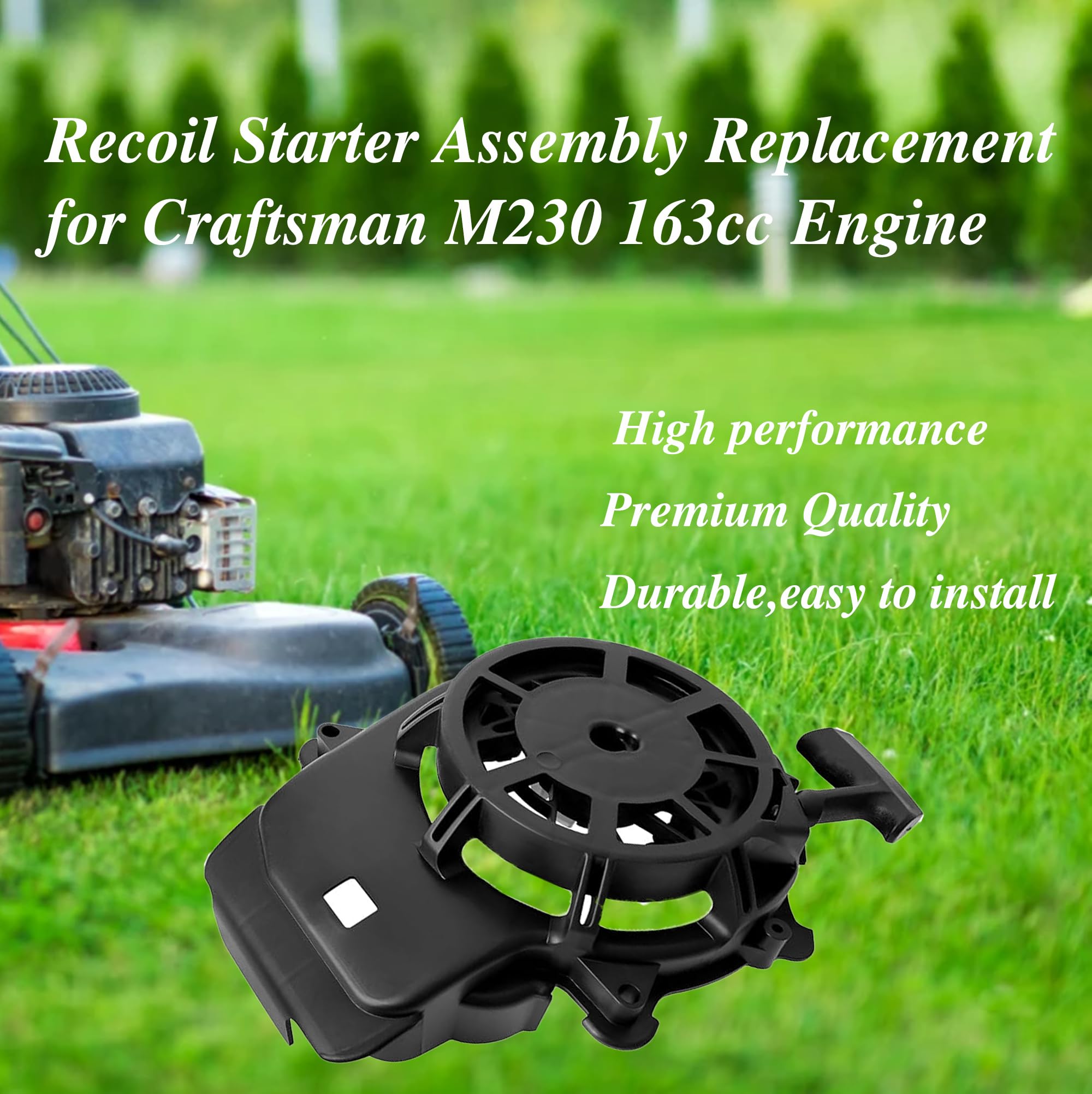 Manostia recoil starter for Toro 7.25 163cc enables easy pull starts.