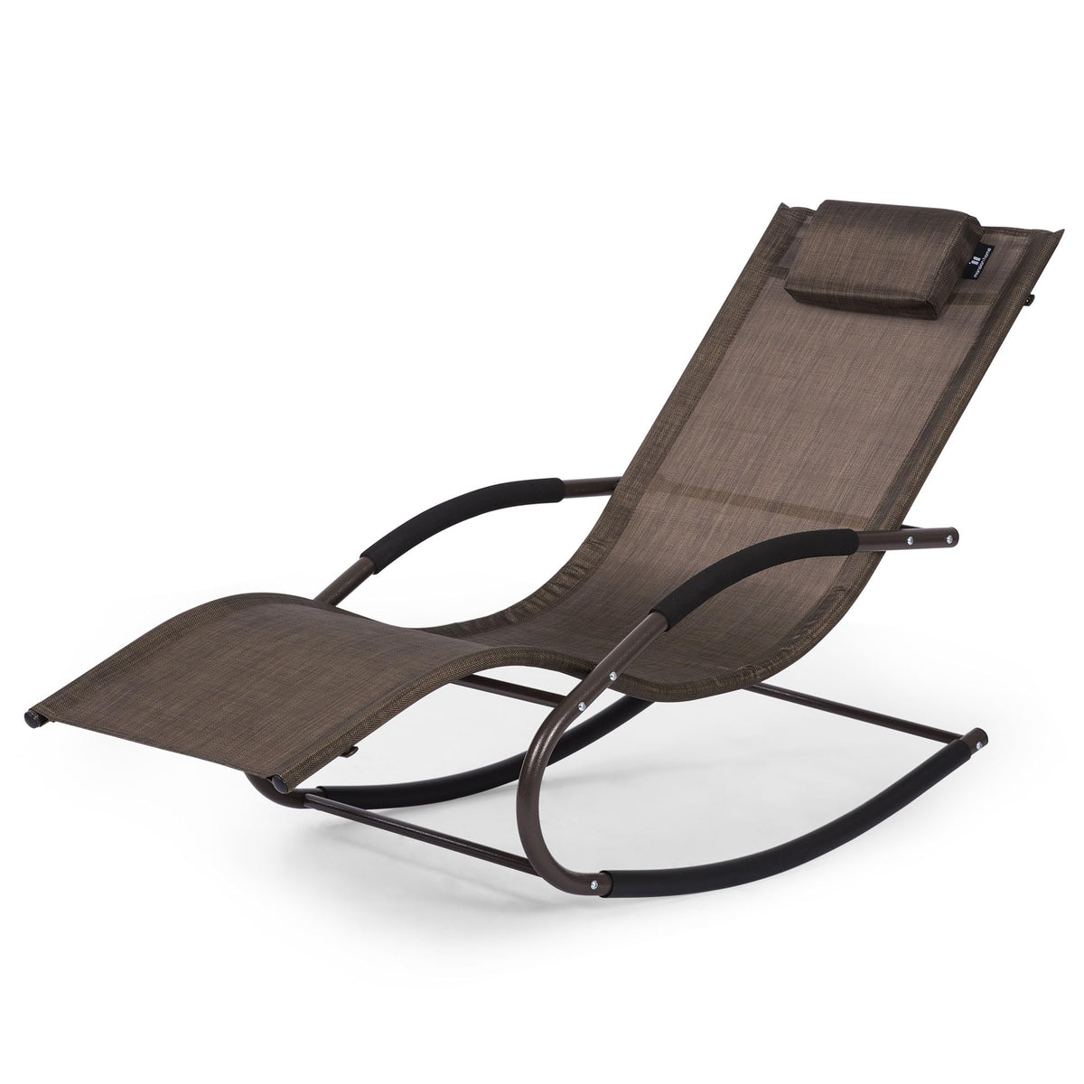 Mansion Home Lounge Chair assembled view shows sturdy frame and fabric.