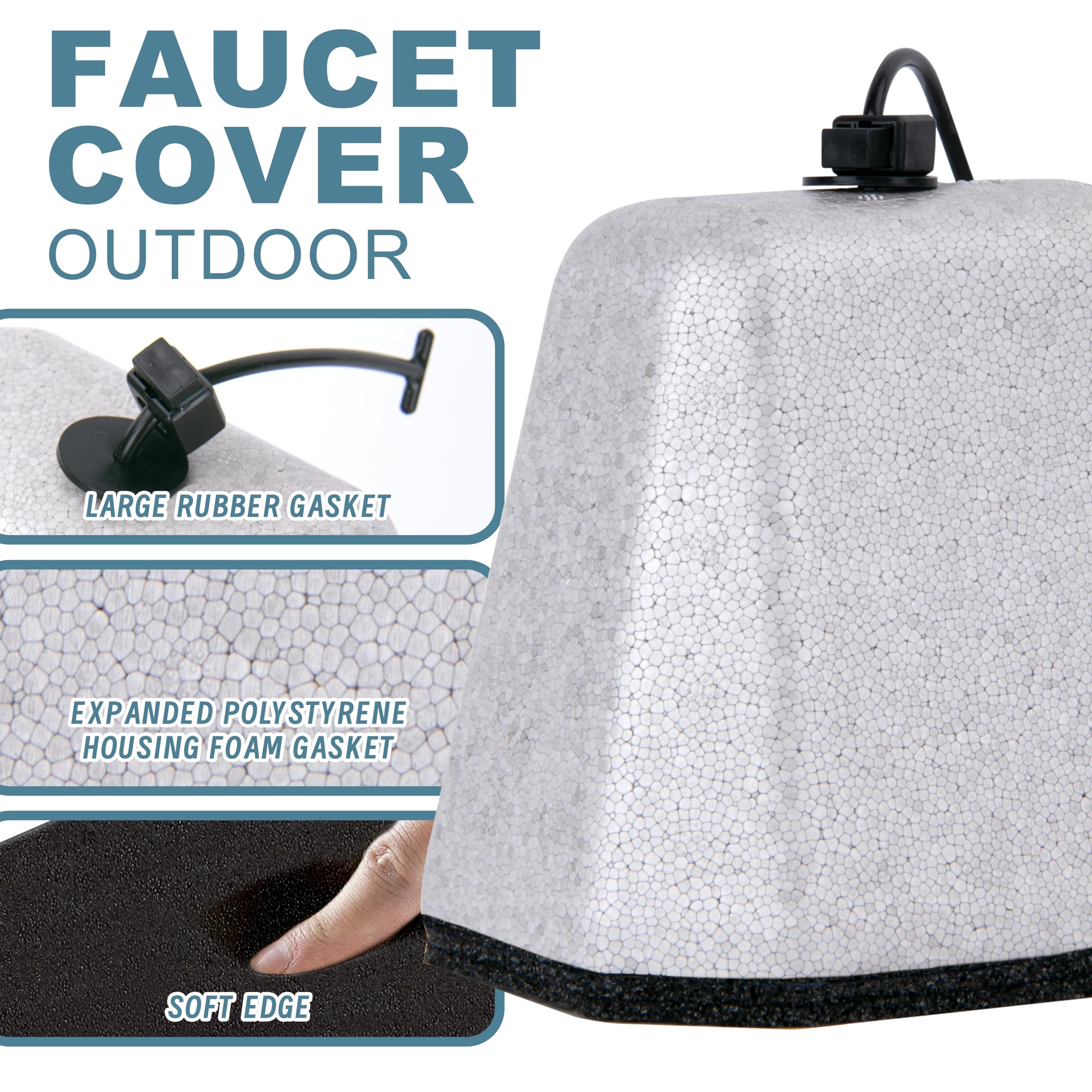 MANUMARINE hose bib cover protects exterior taps from wind and chill.