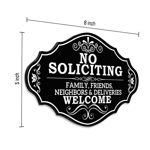 Maoerzai No Soliciting Sign thick acrylic ensures lasting visibility and message.