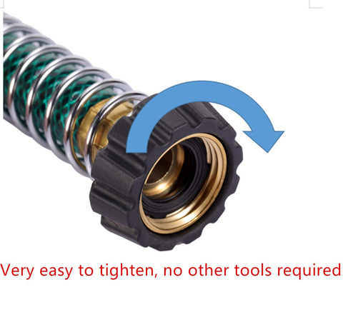 MaoFa brass faucet hose coupling demonstrates durable connection for secure watering.