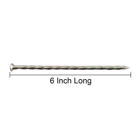 MAOMBO 6-inch stake with rust-resistant coating withstands outdoor weather safely.