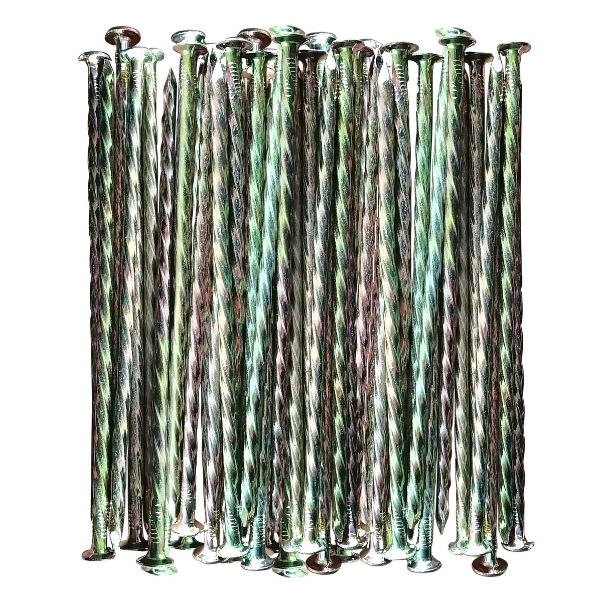 MAOMBO artificial turf stake spiral design enhances grip for durable ground anchoring.