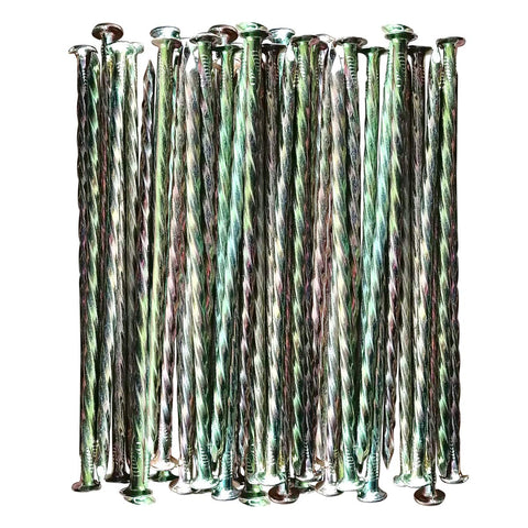 MAOMBO artificial turf stake spiral design enhances grip for durable ground anchoring.