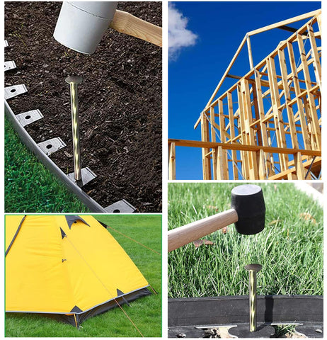 MAOMBO tent and carpentry stake supports quick anchoring tasks.