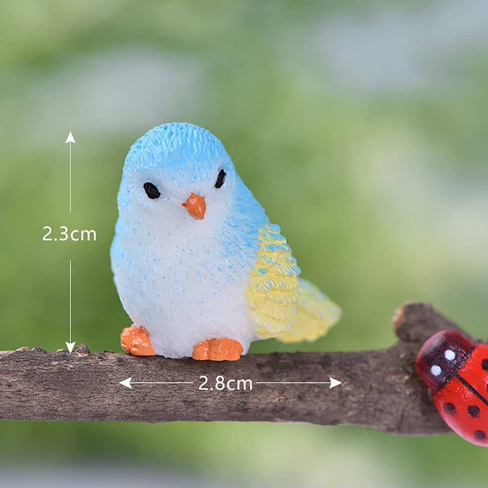 MAOMIA resin birds sized 2.8x2.5x2.4 cm ideal for mini scenes.