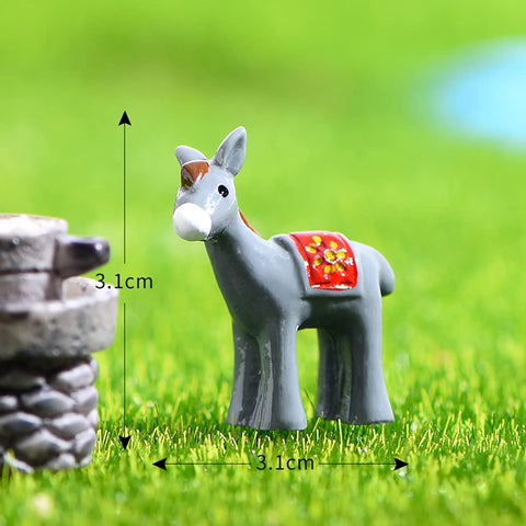 MAOMIA detailed donkey figurines add magical touch to fairy gardens.