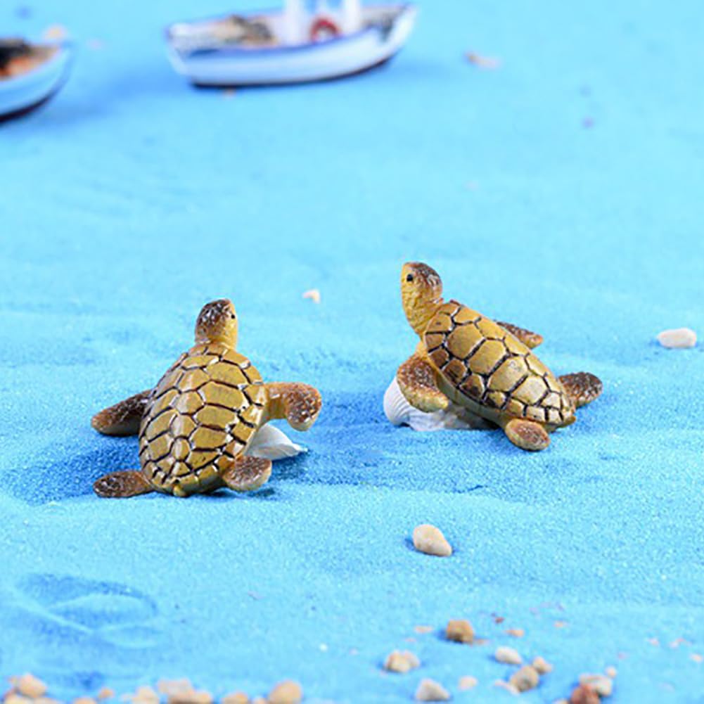 MAOMIA resin sea turtle decor for dollhouses and moss landscapes, sturdy and easy to place.