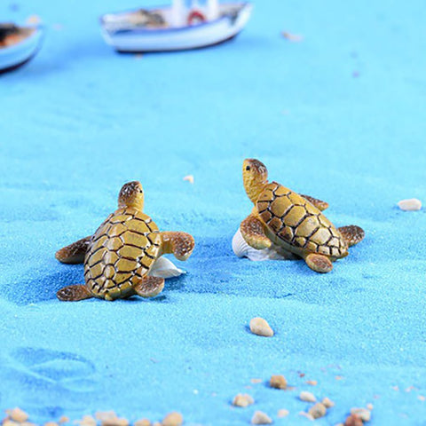 MAOMIA resin sea turtle decor for dollhouses and moss landscapes, sturdy and easy to place.