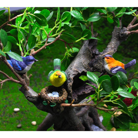 MAOMIA plant pot landscape birds as decorative focal points in pots.