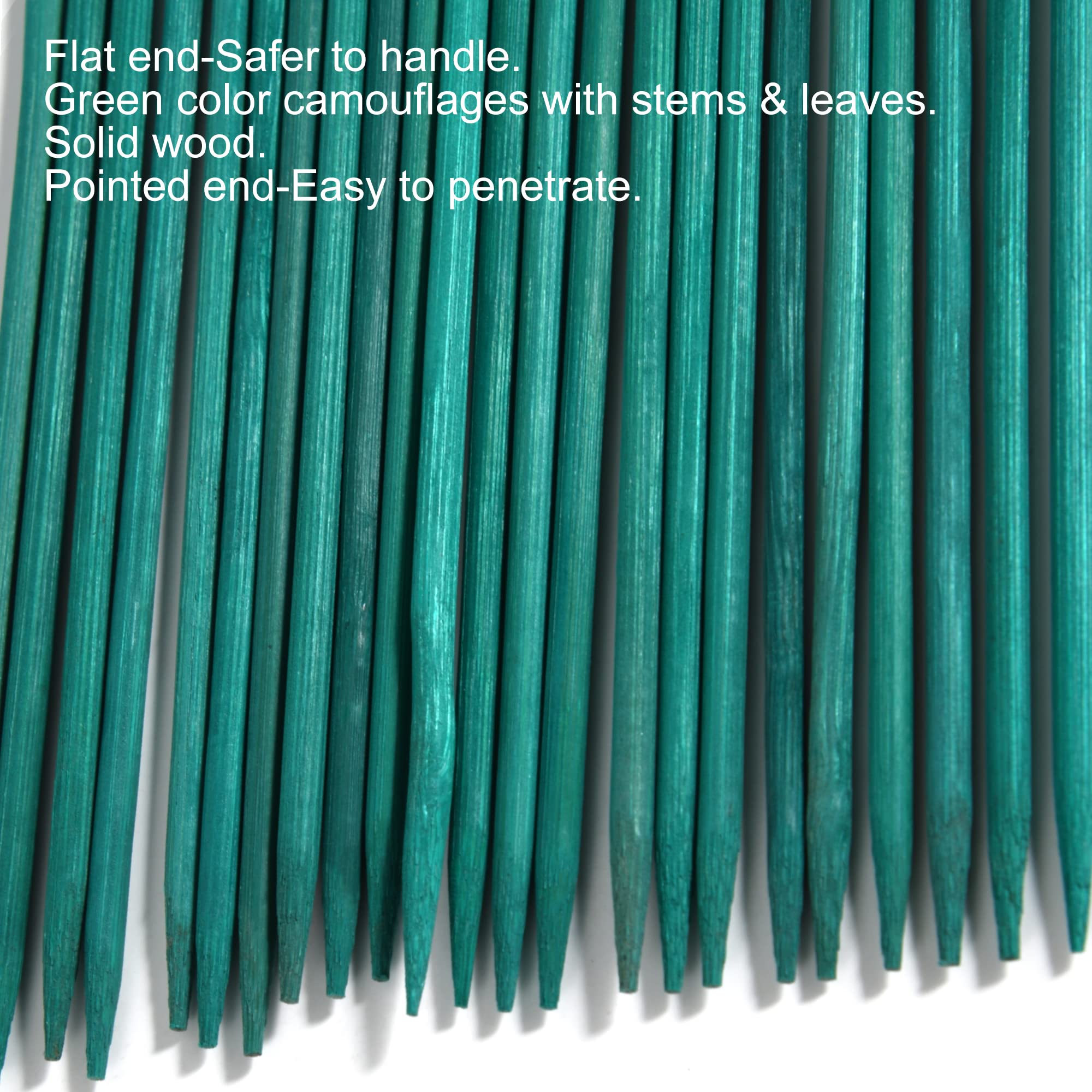 Maopotoufu 50-pack plant sticks with ties for florists and DIY projects.