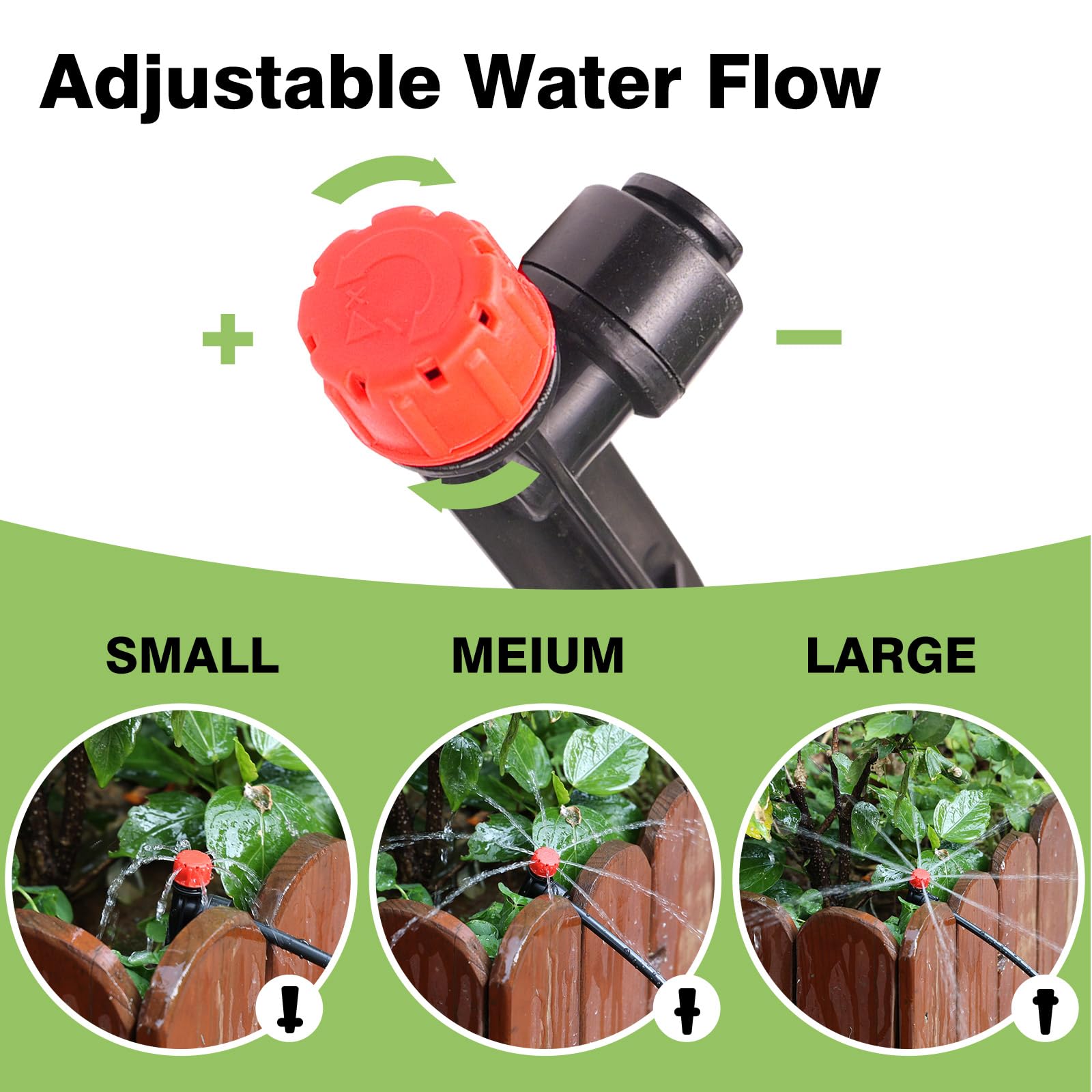 Maotong 1-4-inch tubing-compatible emitter for versatile irrigation use.