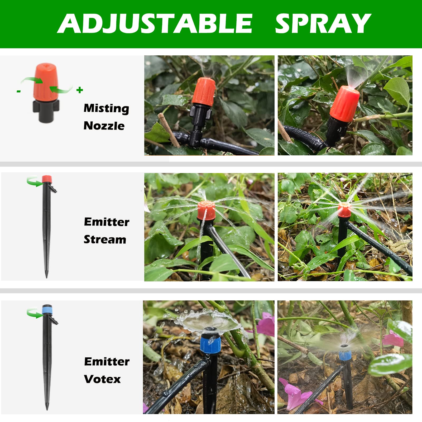 Maotong misting nozzles offer gentle humidity for outdoor beds.