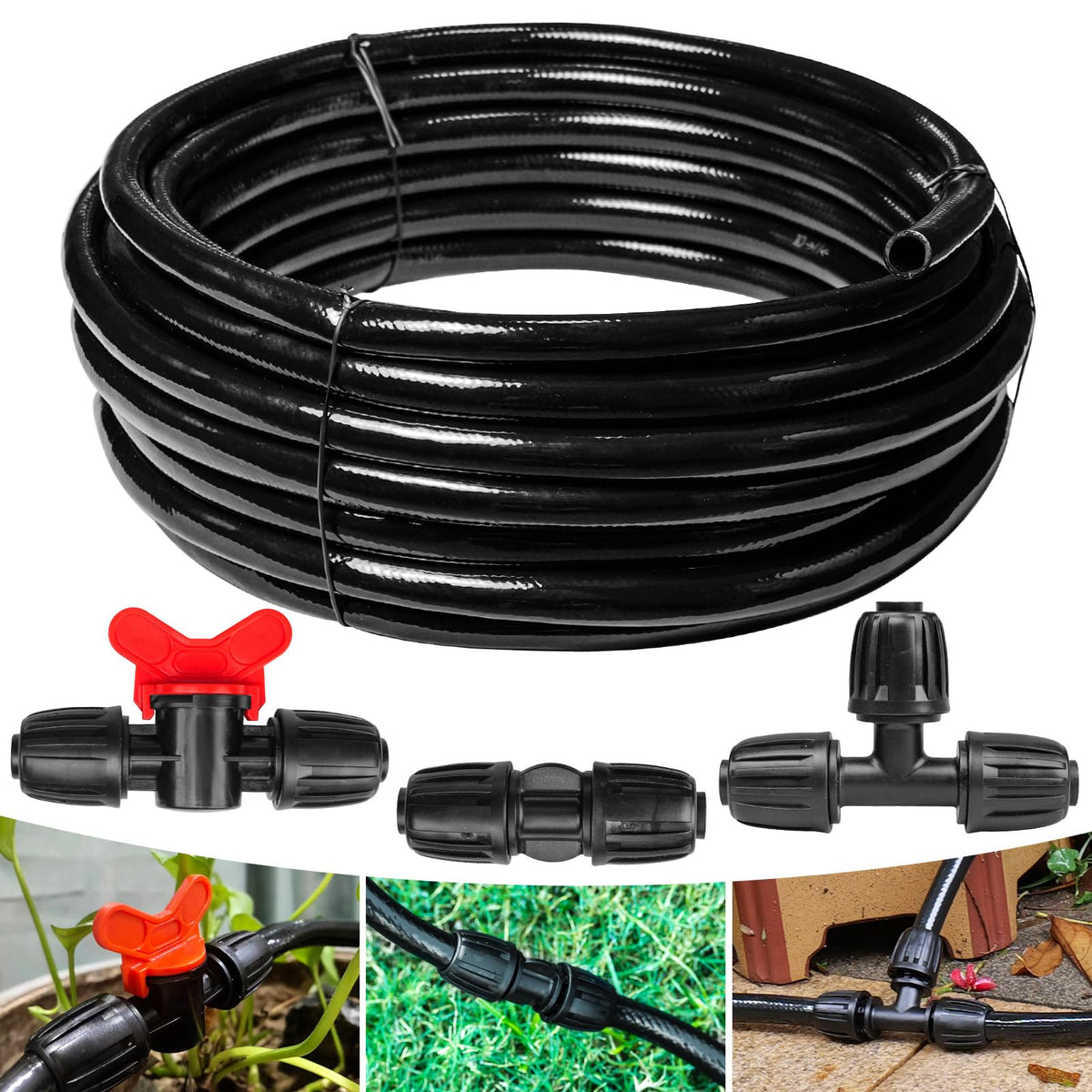 Maotong 40ft half-inch drip main-line hose for efficient garden irrigation