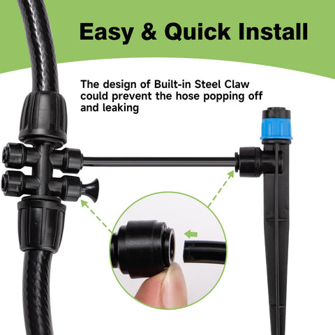 Maotong adjustable-flow emitter showing customizable watering options.
