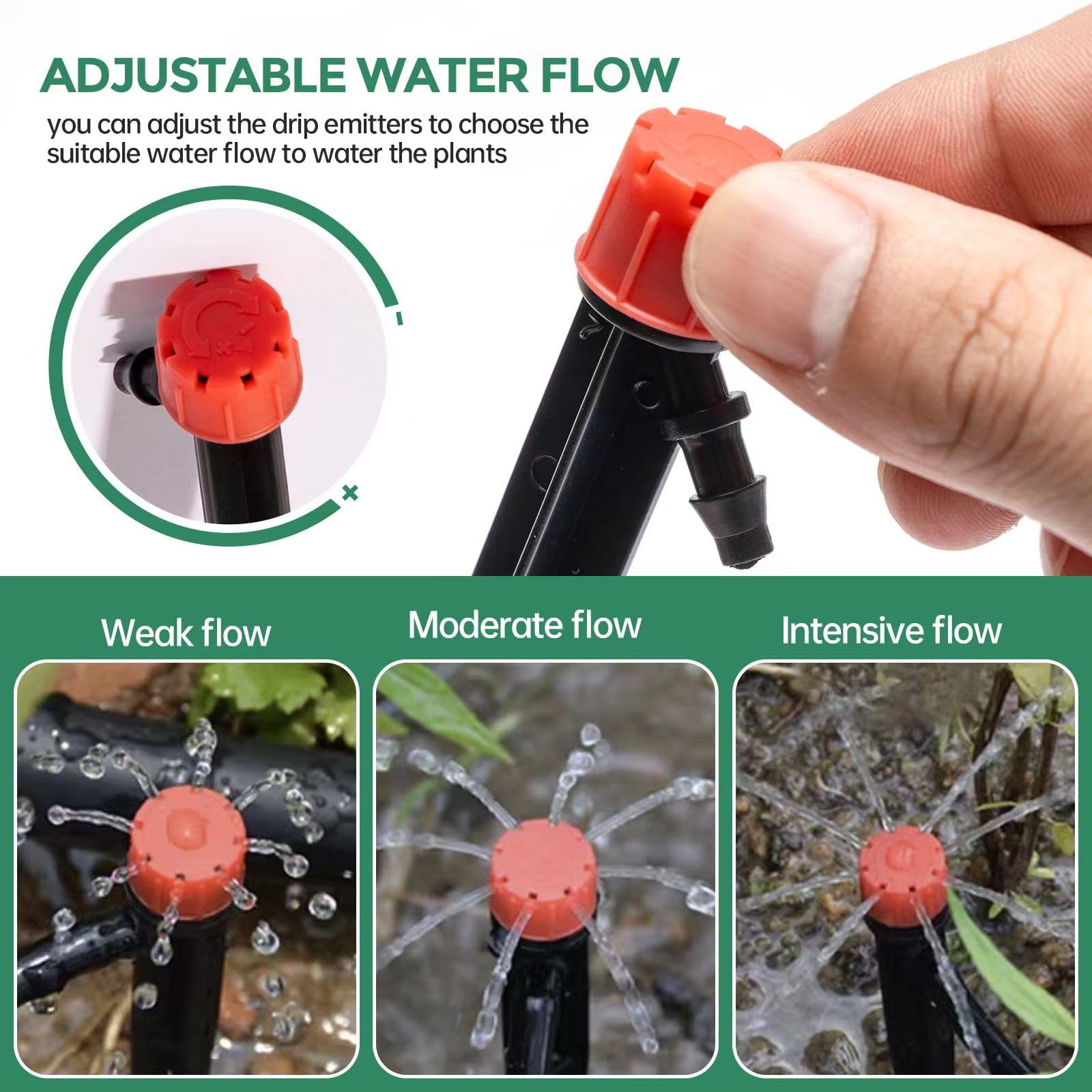 Maotong barb-design emitter secures tubing under pressure