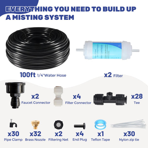 Maotong brass mist nozzles 32-pack delivering even spray for comfort.