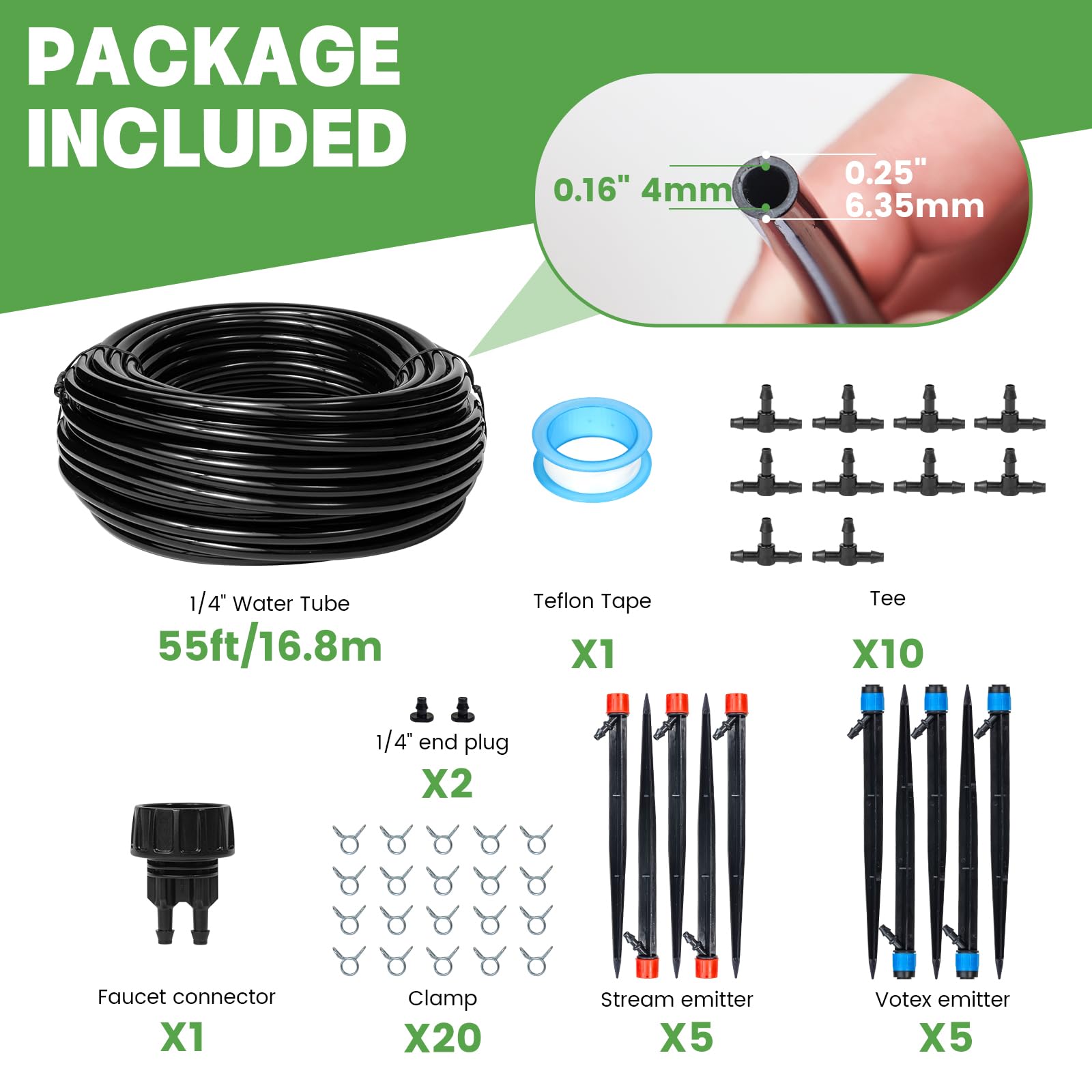 Maotong drip emitter assembly providing even coverage for plants