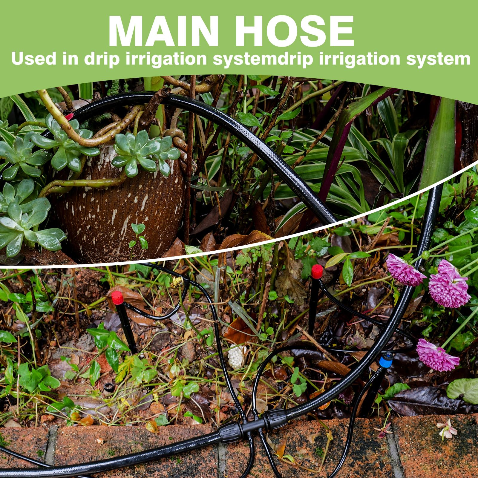 Maotong flexible tubing layout aids fitting into tight garden spaces