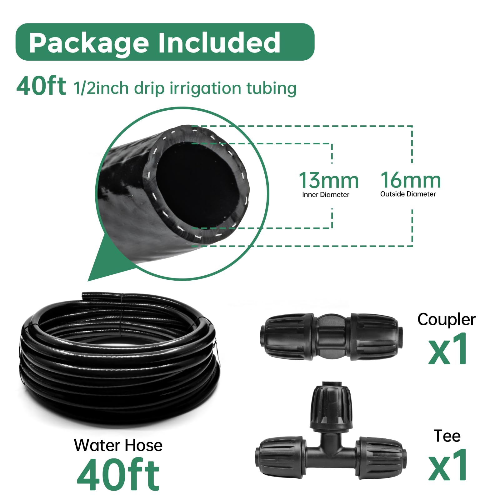 Maotong odorless, ROHS-certified tubing material designed for year-round outdoor irrigation.