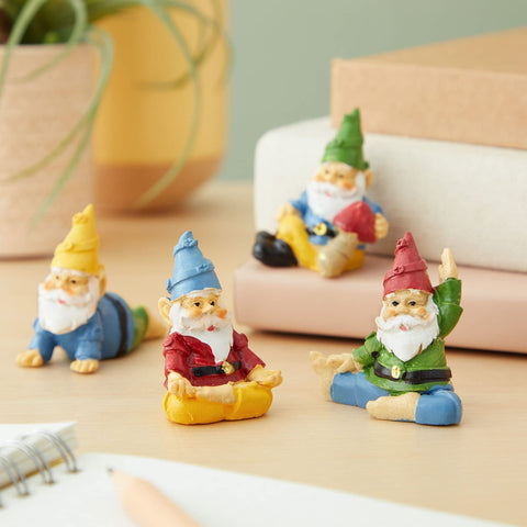 Juvale mini gnome in a plant pot enhances balcony decor with light humor