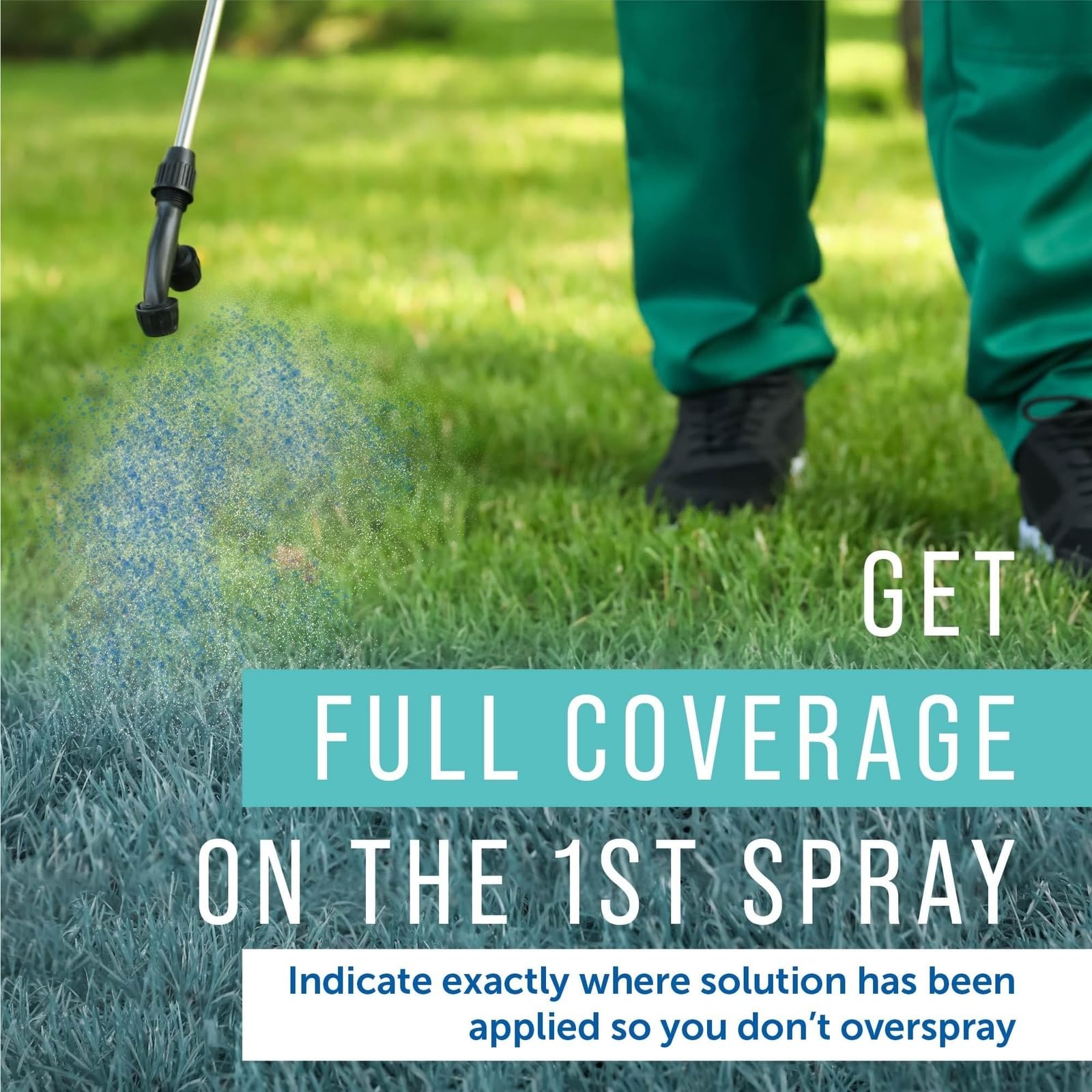 Maplefield dye demonstrates precise lawn marking for area coverage